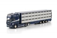 01-4608 Масштабная модель SCANIA S HIGHLINE CS20H ​​4X2 ПРИЦЕП ДЛЯ ПЕРЕВОЗКИ СКОТА - 3 ОСИ в масштабе 1 50