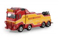 01-5006 Масштабная модель Аэродромный тягач VOLVO FH5 GLOBETROTTER FALKOM 8X4 в масштабе 1 50