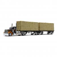 68-1895 Масштабная модель Haymaker - 389 Day Cab и 28,5-футовые универсальные двухплатформенные прицепы для перевозки сена с загрузкой сена сувенирная продукция в масштабе 1 64