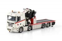 01-5197 Масштабная модель Манипулятор SCANIA R NORMAL CR20N RIGED FLATBED TRUCK 8X2 в масштабе 1 50