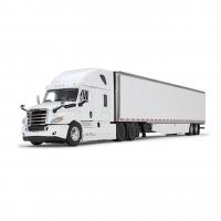 60-0744 Масштабная модель Белый Freightliner 2018 Cascadia High-Roof Sleeper & 53' Utility Trailer С Юбками сувенирная продукция в масштабе 1 64