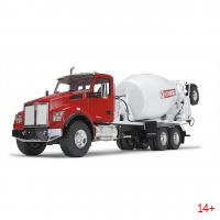 10-4324 Масштабная модель Красный/Белый Kenworth T880S С Микшером McNeilus Bridgemaster сувенирная продукция в масштабе 1 34