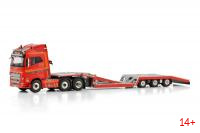 01-4435 Масштабная модель Низкорамный трал VOLVO FH5 GLOBETROTTER 6X2 3-осный в масштабе 1 50