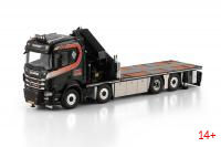 01-4669 Масштабная модель Грузовик с краном манипулятором BOUWRENT SCANIA R NORMAL CR20N 8X2 в масштабе 1 50