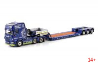 01-4583 Масштабная модель Низкорамный трал SCANIA R HIGHLINE CR20H 6X4 в масштабе 1 50