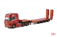 01-4684 Масштабная модель DAF XG+ 6X2 TAG AXLE НИЗКОРАМНЫЙ ТРАЛ С РАМПАМИ - 4 ОСИ в масштабе 1 50