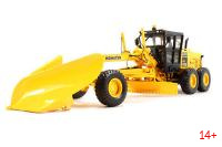 50-3266 Масштабная модель Komatsu GD655-5 автогрейдер с боковым отвалом для чистки снега в масштабе 1:50