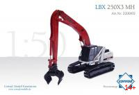 2200/02 Масштабная модель Link Belt LBX 250X3 MH гидравлический экскаватор с металлическими гусеницами с захватом для металлолома в масштабе 1:50