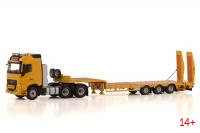 04-2207 Масштабная модель  PREMIUM LINE; VOLVO FH5 GLOBETROTTER 6X2 TAG AXLE Низкорамный трал С РАМПАМИ - 3 ОСИ в масштабе 1 50
