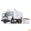 10-4193 Масштабная модель Белый Мусоровоз Peterbilt Model 520 С Фронтальным Погрузчиком Wittke И Мусорным Контейнером сувенирная продукция в масштабе 1 34