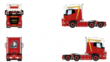 01-5066 Масштабная модель Cедельный тягач DAF XG+ 6X2 в масштабе 1 50