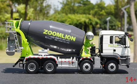 407021 Масштабная модель бетоносмеситель 8*4 Zoomlion Shaanxi Shacman Delong X3000 в масштабе 1:38