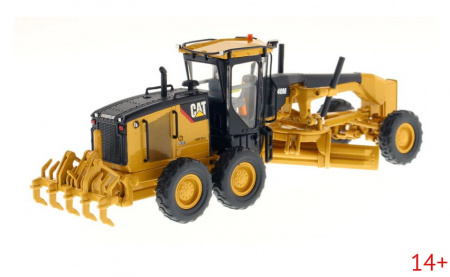 85236 Масштабная модель Автогрейдер Cat 140M в масштабе 1:50 в алюминиевом боксе