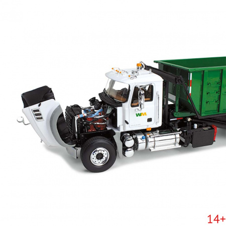 10-4305D Масштабная модель мусоровоз WM Mack Granite MP С Ребристым Контейнером Для Выкатывания И Большой Вывеской сувенирная продукция в масштабе 1 34