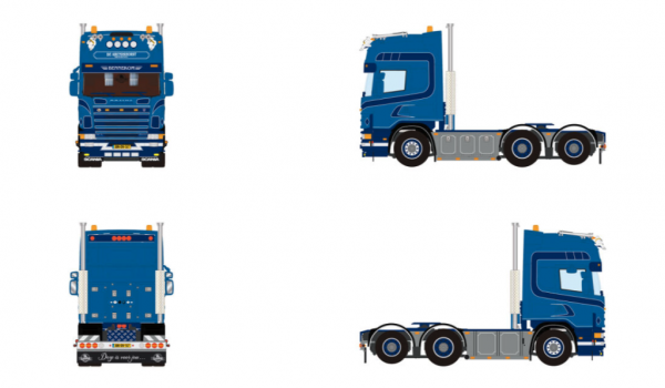 01-5204 Масштабная модель Седельный тягач SCANIA 4 SERIES TOPLINE 6X2 в масштабе 1 50