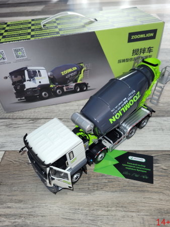 407021 Масштабная модель бетоносмеситель 8*4 Zoomlion Shaanxi Shacman Delong X3000 в масштабе 1:38