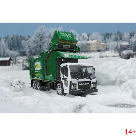 10-4292D Масштабная модель Мусоровоз WM Mack LR С Фронтальным Погрузчиком McNeilus Meridian И Мусорным Контейнером сувенирная продукция в масштабе 1 34