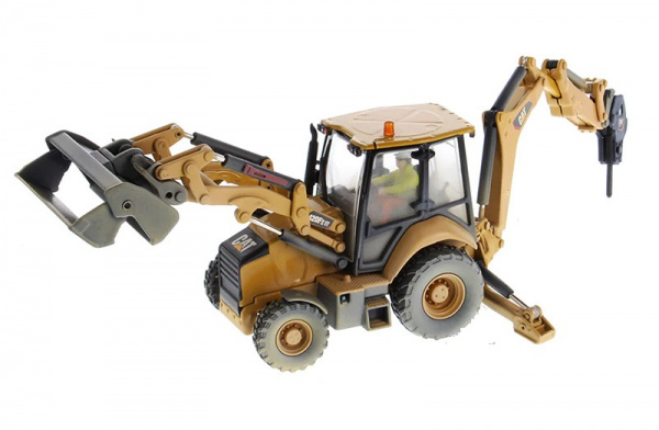 85755 Масштабная модель экскаватора погрузчика Cat 420F2 IT Weathered с атмосферными воздействиями "в работе"  в масштабе 1:50