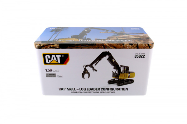 85922 Масштабная модель лесозаготовительного погрузчика Cat 568 LL в масштабе 1:50