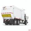 10-4193 Масштабная модель Белый Мусоровоз Peterbilt Model 520 С Фронтальным Погрузчиком Wittke И Мусорным Контейнером сувенирная продукция в масштабе 1 34