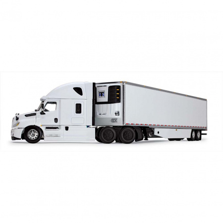 60-1054 Масштабная модель Белый Freightliner 2018 Cascadia И 53-Футовый Грузовой Прицеп С Рефрижератором Thermo King сувенирная продукция в масштабе 1 64