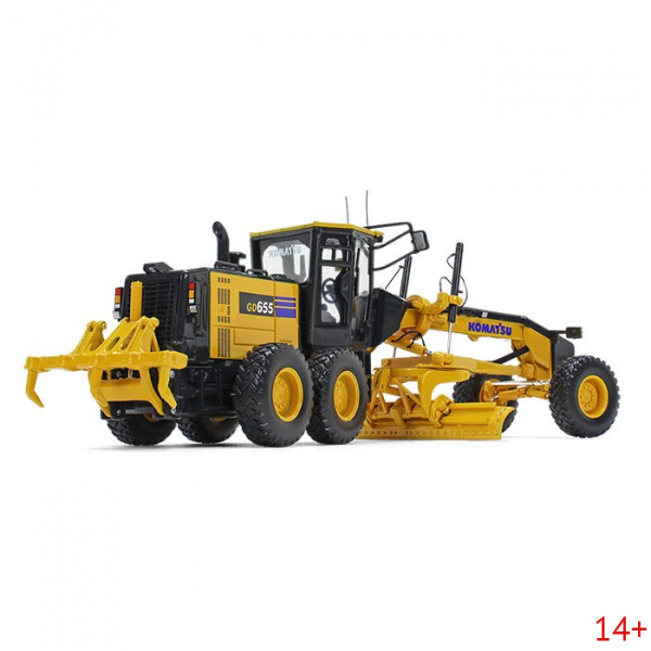 50-3409 Масштабная модель Komatsu GD655-6 автогрейдер с рыхлителем в масштабе 1:50