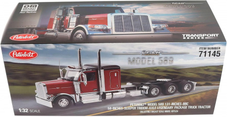 71145 Масштабная модель трехосный седельный тягач  Peterbilt 589 Tridem Axle Legendary Package Truck Tractor with 58in Sleeper в масштабе 1:50