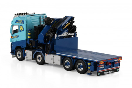 01-4975 Масштабная модель Манипулятор VOLVO FH5 GLOBETROTTER RIGED FLATBED TRUCK 8X4 в масштабе 1 50