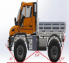 15051 Масштабная модель UNIMOG U423 RC ПОДЪЕМНЫЙ САМОСВАЛ МЕТАЛЛИЧЕСКИЙ КУЗОВ СО СВЕТОМ И ЗВУКОМ RTR ENGINEERING в масштабе 1:10