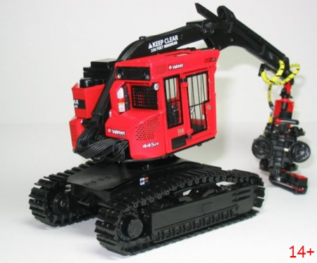 SW3006 Масштабная модель лесозаготовительной машины Valmet 445EXL  - гусеничный харвестер в масштабе 1:50