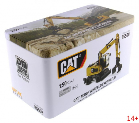 85508 Масштабная модель колесный экскаватор Cat M318F в масштабе 1:50
