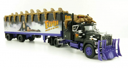 69-0880 Масштабная модель Mack SuperLiner Трейлер Elvira Mistress of the Dark сувенирная продукция в масштабе 1 64