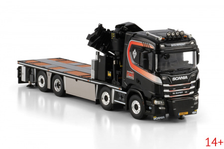 01-4669 Масштабная модель Грузовик с краном манипулятором BOUWRENT SCANIA R NORMAL CR20N 8X2 в масштабе 1 50
