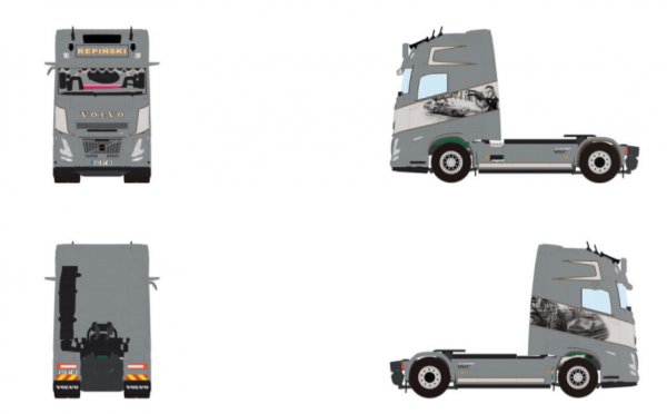 01-5295 Масштабная модель Седельный тягач VOLVO FH AERO GLOBETROTTER XL 4X2 в масштабе 1 50