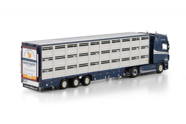 01-4608 Масштабная модель SCANIA S HIGHLINE CS20H ​​4X2 ПРИЦЕП ДЛЯ ПЕРЕВОЗКИ СКОТА - 3 ОСИ в масштабе 1 50