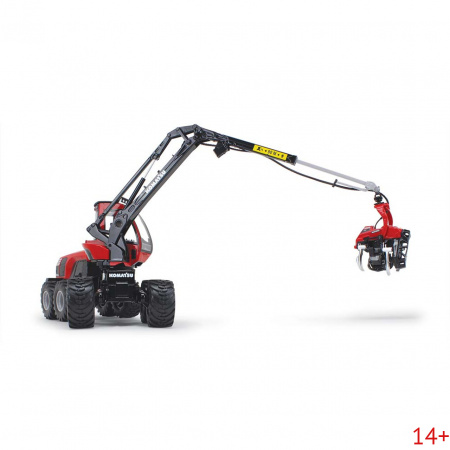 10-4239 Масштабная модель лесозаготовительной машины комбайна Komatsu 931XC.3 харвестер в масштабе 1:32