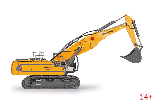 2222-0 Масштабная модель экскаватор-разборщик LIEBHERR R 940 с оборудованием, ковшовым оборудованием и системой отсадки в масштабе 1:50