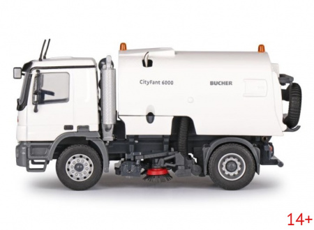 72212/06/L Масштабная модель Подметальная машина BUCHER CITYFANT 6000 на Mercedes-Benz Actros MP03 в масштабе 1:50
