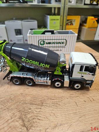 407021 Масштабная модель бетоносмеситель 8*4 Zoomlion Shaanxi Shacman Delong X3000 в масштабе 1:38