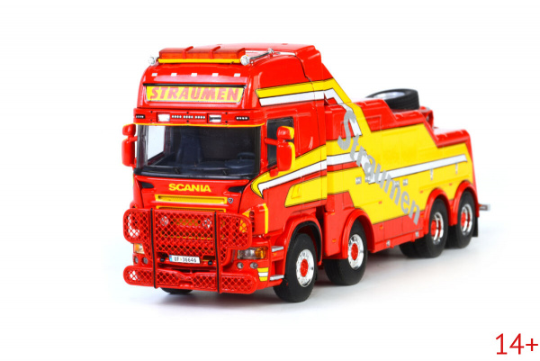 01-1504 Масштабная модель Грузовой эвакуатор SCANIA R(5) 8X4 в масштабе 1 50