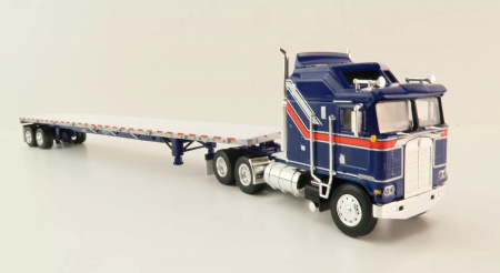 69-1657 Масштабная модель Kenworth K100 COE Roadbrute с бортовым прицепом Liberty сувенирная продукция в масштабе 1 64