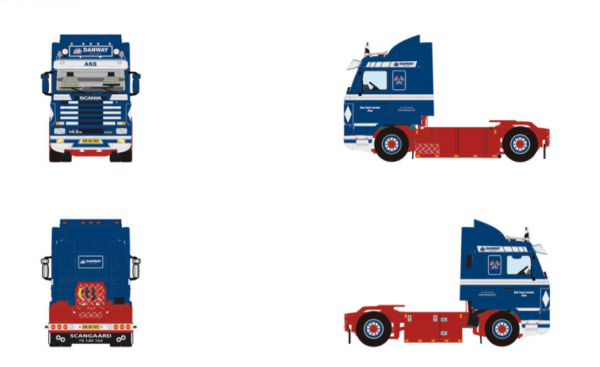 01-5227 Масштабная модель Седельный тягач SCANIA 3 SERIES STREAMLINE 4X2 в масштабе 1 50