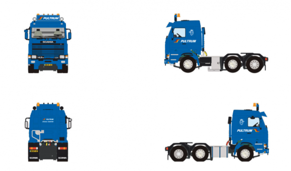 01-5080 Масштабная модель Седельный тягач SCANIA 3 SERIES 6X2 в масштабе 1 50