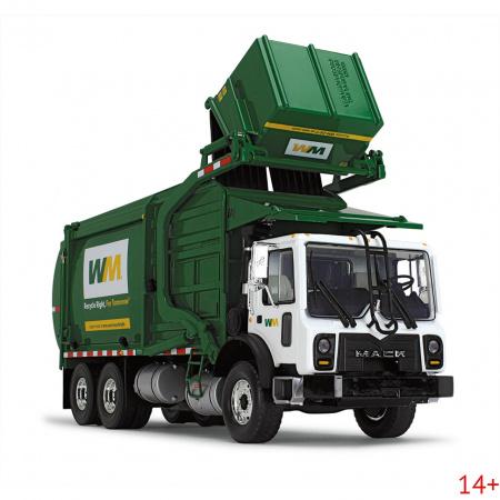 10-4001D Масштабная модель Мусоровоз WM Mack TerraPro с фронтальной загрузкой Wittke и контейнером для мусора сувенирная продукция в масштабе 1 34