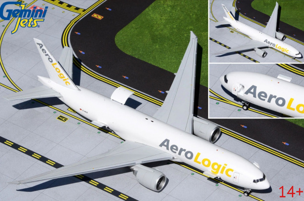 12467 Масштабная модель грузовой самолет AeroLogic Boeing 777F (Interactive Series) в масштабе 1:200