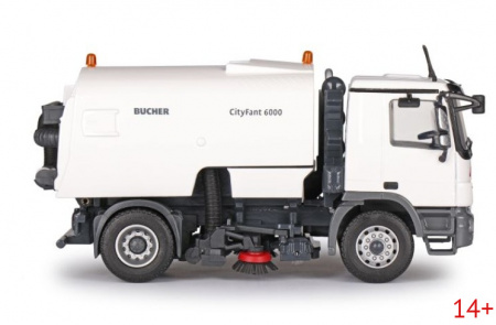 72212/06/L Масштабная модель Подметальная машина BUCHER CITYFANT 6000 на Mercedes-Benz Actros MP03 в масштабе 1:50
