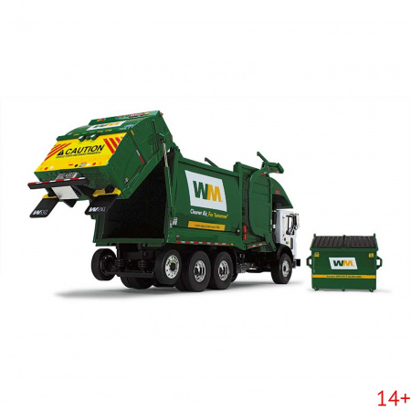 10-4006D Масштабная модель Мусоровоз WM Mack TerraPro С Фронтальным Погрузчиком Heil Half/Pack Freedom С Задним Бортом И Бункером На Сжатом Природном Газе сувенирная продукция в масштабе 1 34