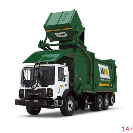 10-4006D Масштабная модель Мусоровоз WM Mack TerraPro С Фронтальным Погрузчиком Heil Half/Pack Freedom С Задним Бортом И Бункером На Сжатом Природном Газе сувенирная продукция в масштабе 1 34