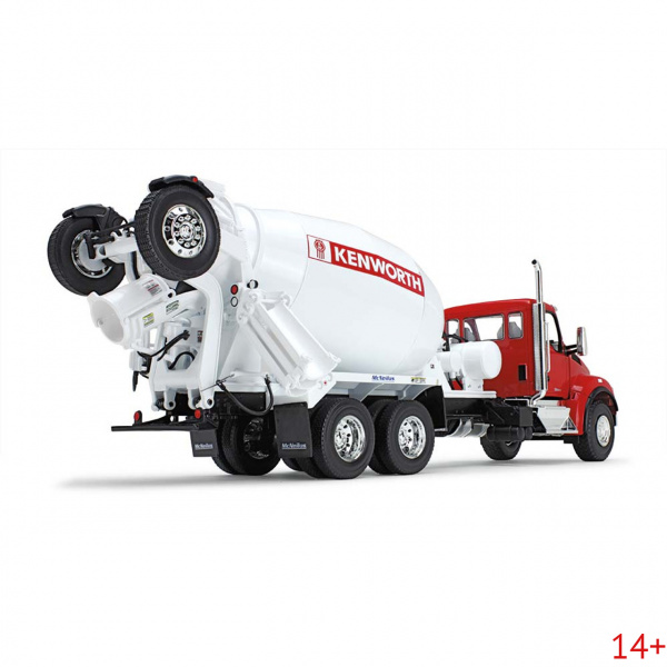 10-4324 Масштабная модель Красный/Белый Kenworth T880S С Микшером McNeilus Bridgemaster сувенирная продукция в масштабе 1 34