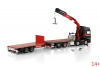 410319 Масштабная модель Манипулятор с прицепом SCANIA R HIGHLINE CR20H RIGED FLATBED TRUCK 8X2 в масштабе 1 50